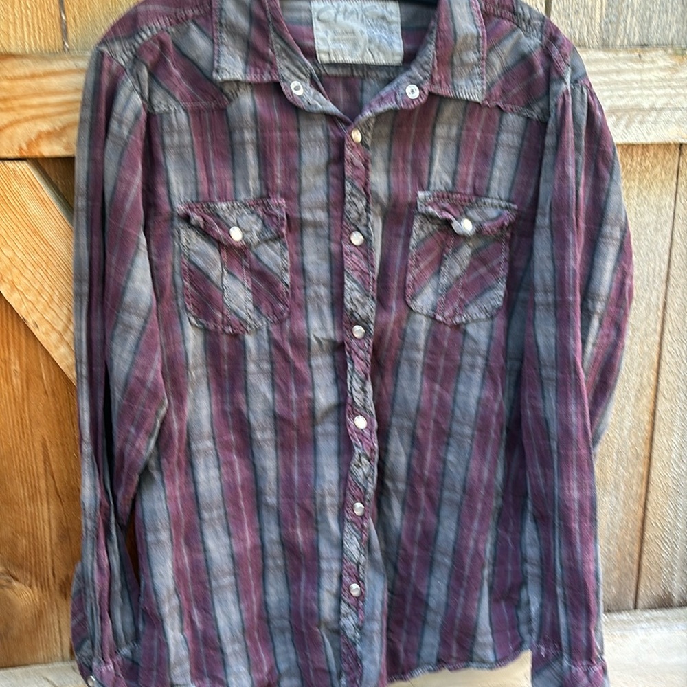 Chalc unisex flannel button down shirt xxl 100 cotton - Picture 3 of 9